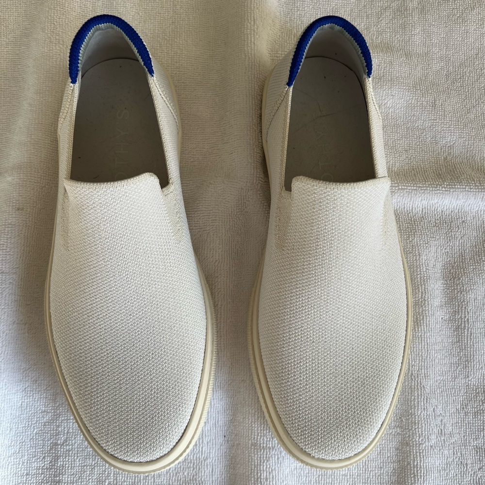 Rothy’s White City Slip On Sneakers White Size 6.5 New Without Box